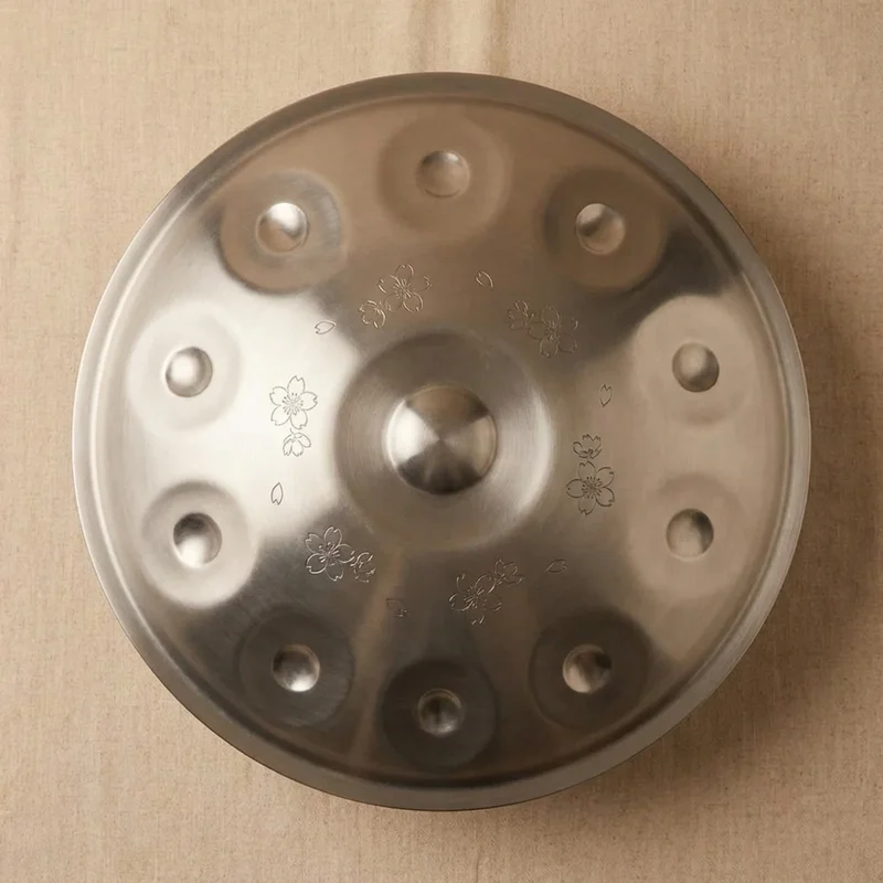 Handpan Akebono — 9 nut, stal nierdzewna, skala japońska - 2