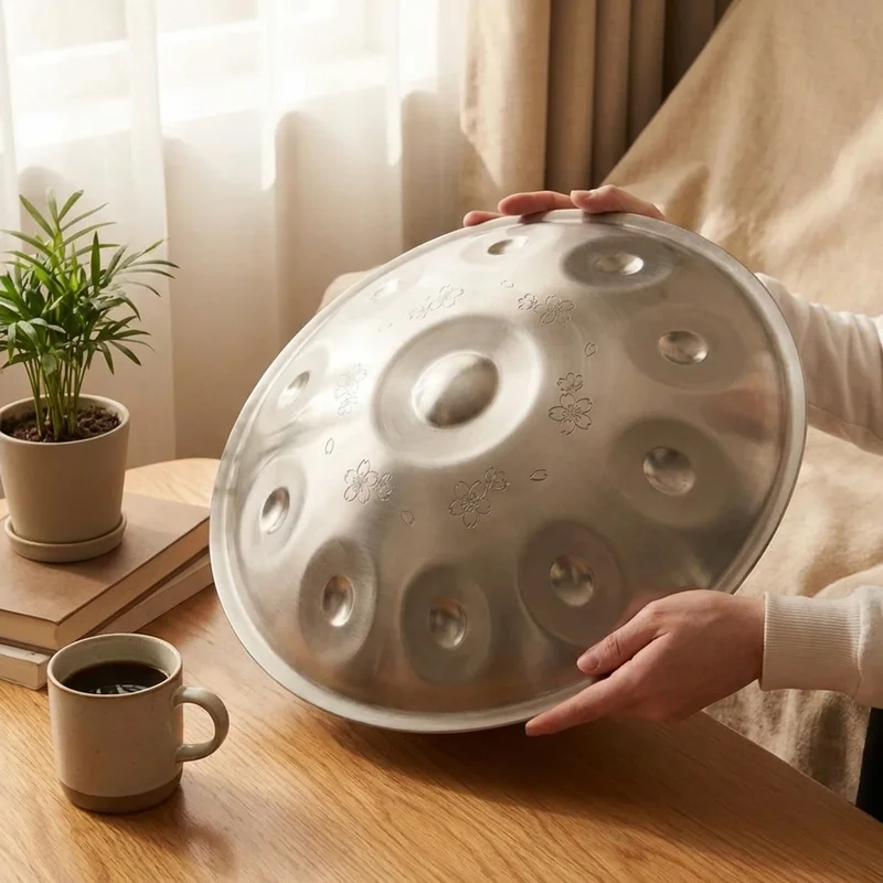 Handpan Akebono — 9 nut, stal nierdzewna, skala japońska - 4