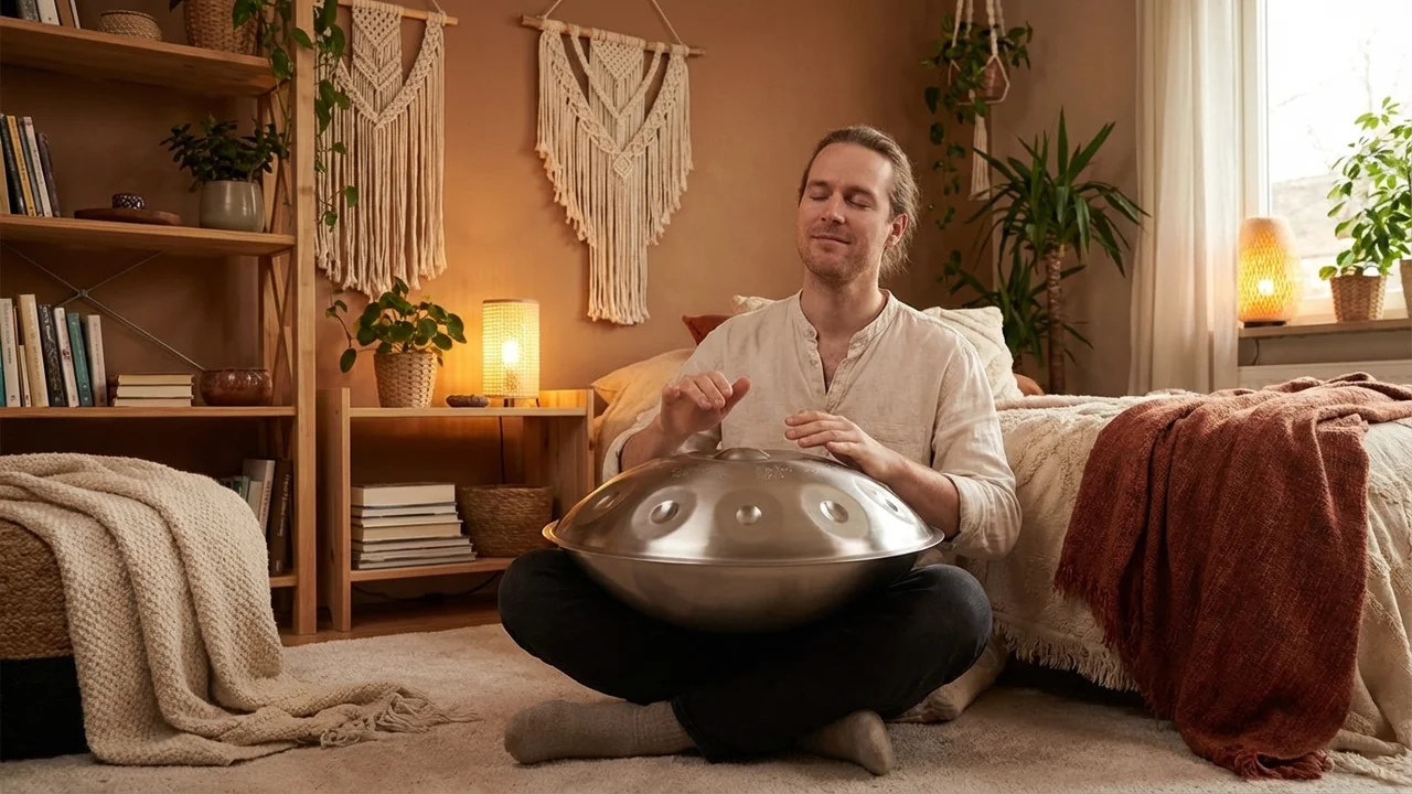 Handpan Akebono — 9 nut, stal nierdzewna, skala japońska - 5