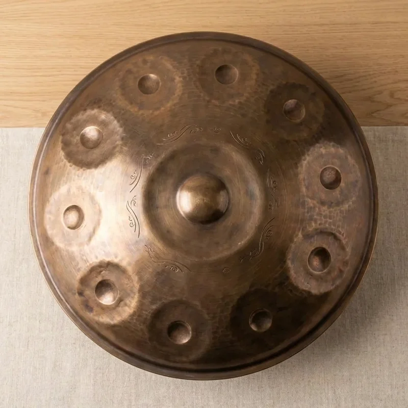 Handpan Celtic Minor — 10 nut, stal Ember, edycja Heritage - 2