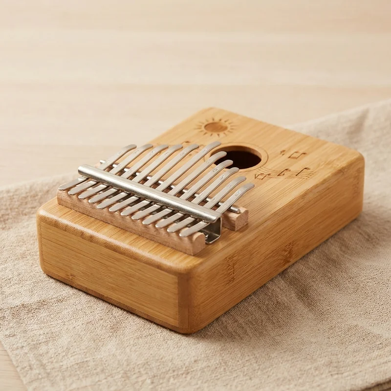 Bambusowa kalimba — 8 klawiszy mini instrument dla młodych muzyków - 1