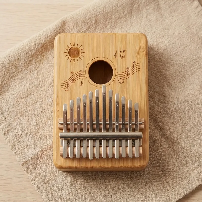 Bambusowa kalimba — 8 klawiszy mini instrument dla młodych muzyków - 2