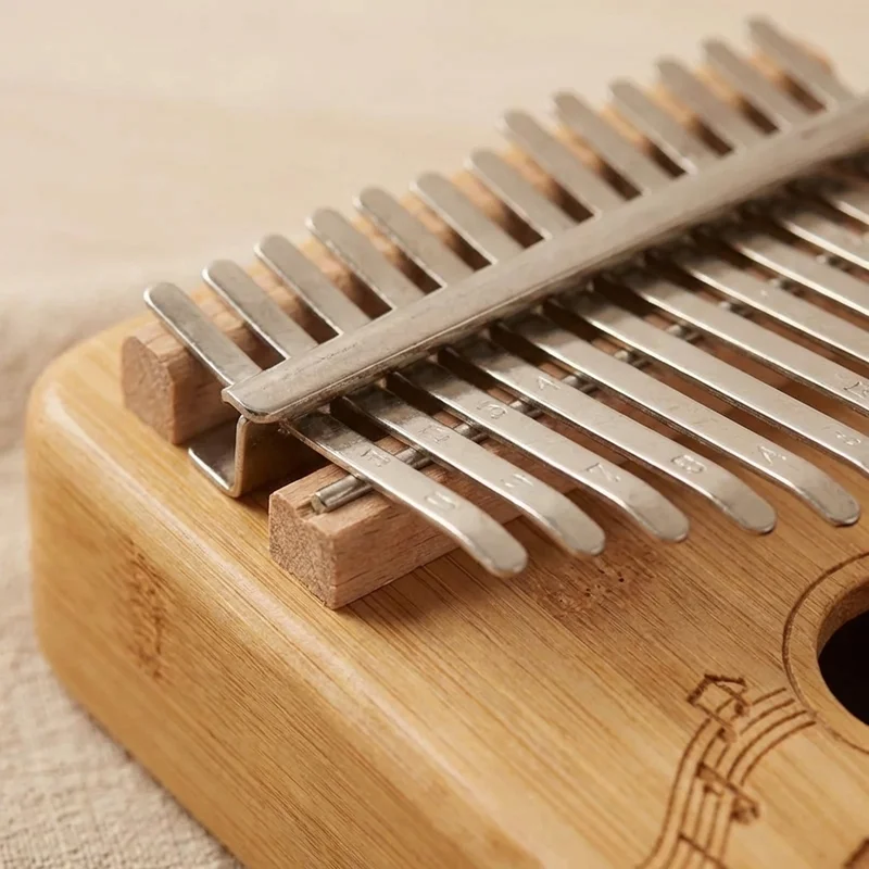 Bambusowa kalimba — 8 klawiszy mini instrument dla młodych muzyków - 3