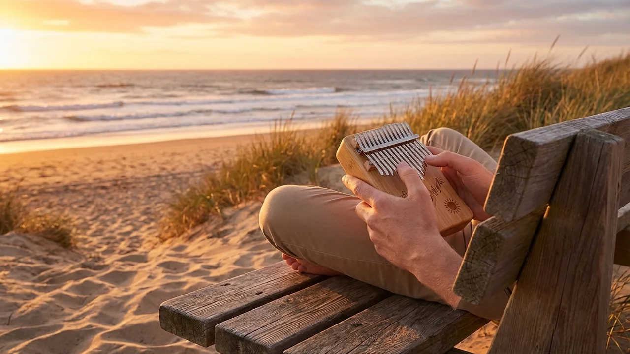 Bambusowa kalimba — 8 klawiszy mini instrument dla młodych muzyków - 6