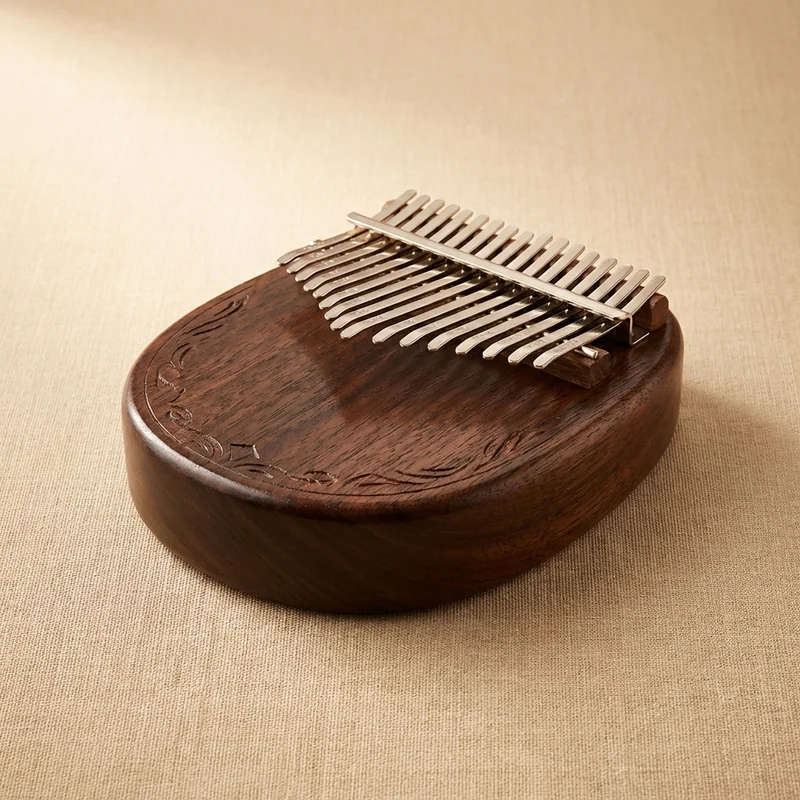 Kalimba z litego mahoniu — 17 klawiszy C-dur klasyczne brzmienie - 1