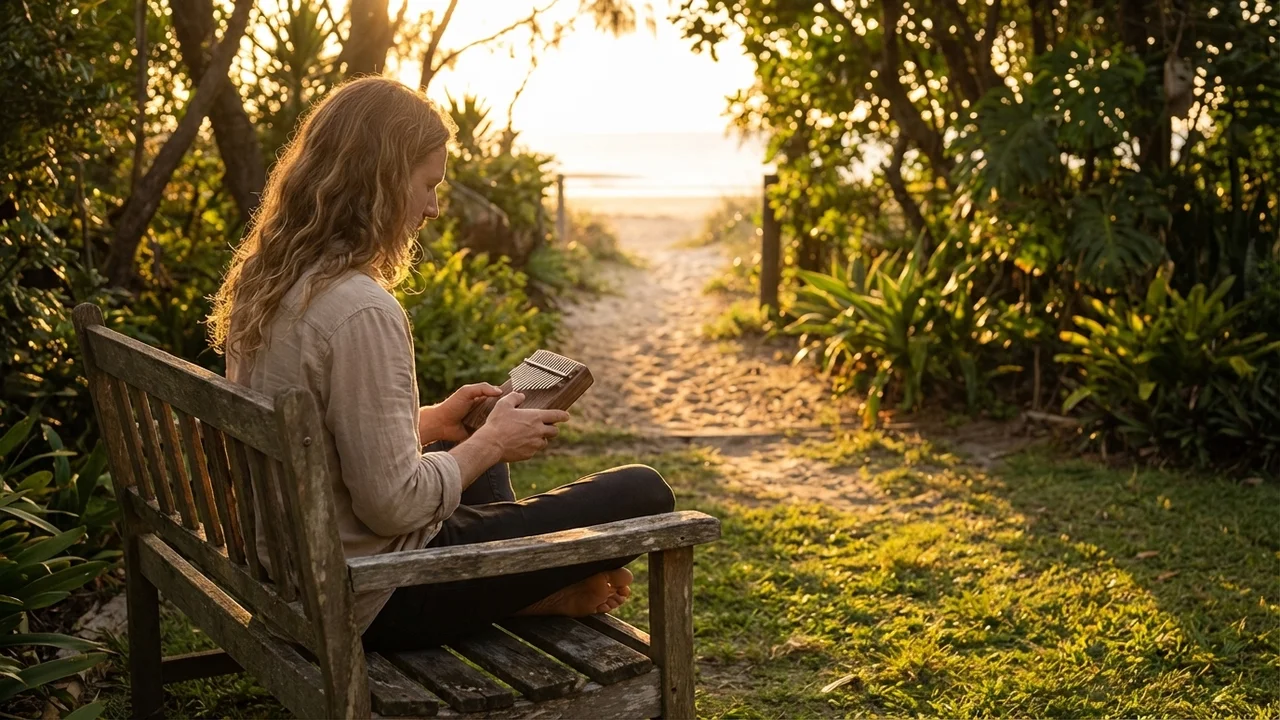 Kalimba z Czarnego Orzecha — 17 Klawiszy B-Flat Ciepły Rezonans - 6