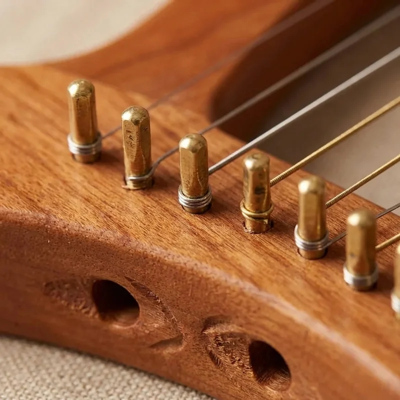 Harfa Kolanowa z Drewna Wiśniowego — 10 Strun Pierwsza Harfa dla Dzieci - 3