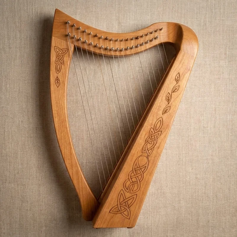 Maple Lap Harp — 15 String Pentatonic Warm Resonance - 2