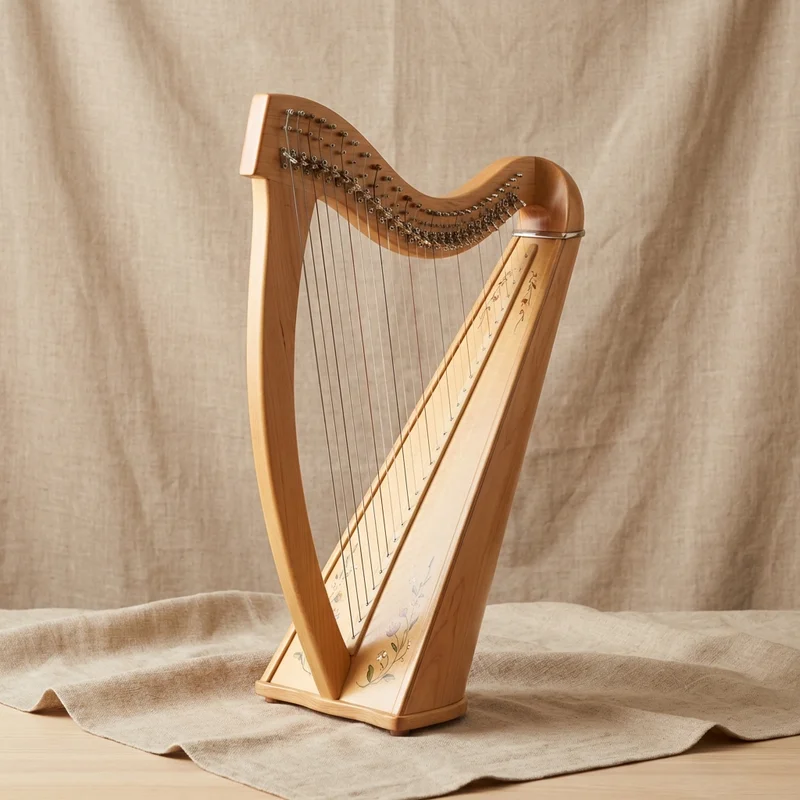 Spruce Concert Lap Harp — 26 String Chromatic Professional - 1