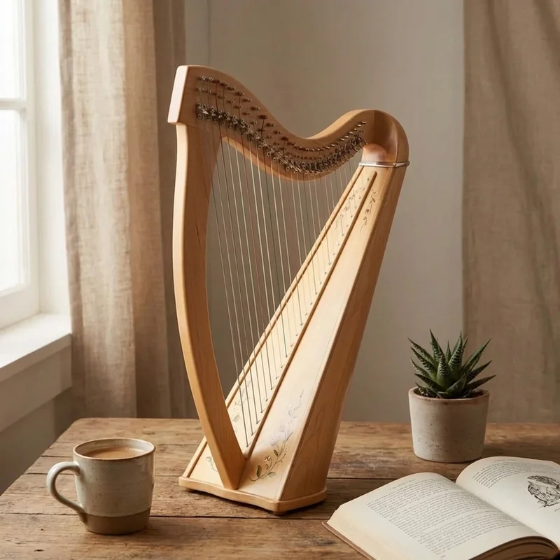 Spruce Concert Lap Harp — 26 String Chromatic Professional - 4
