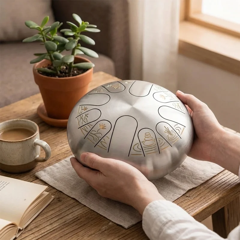 Steel Meditation Drum — C Major Zen Garden Series - 4