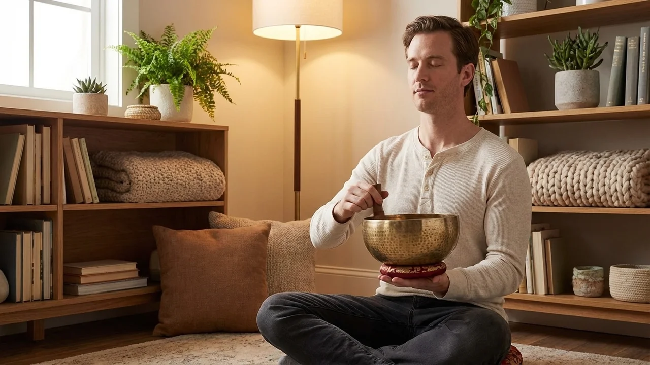 Hammered Brass Tibetan Bowl — 8-Inch Heart Chakra - 5