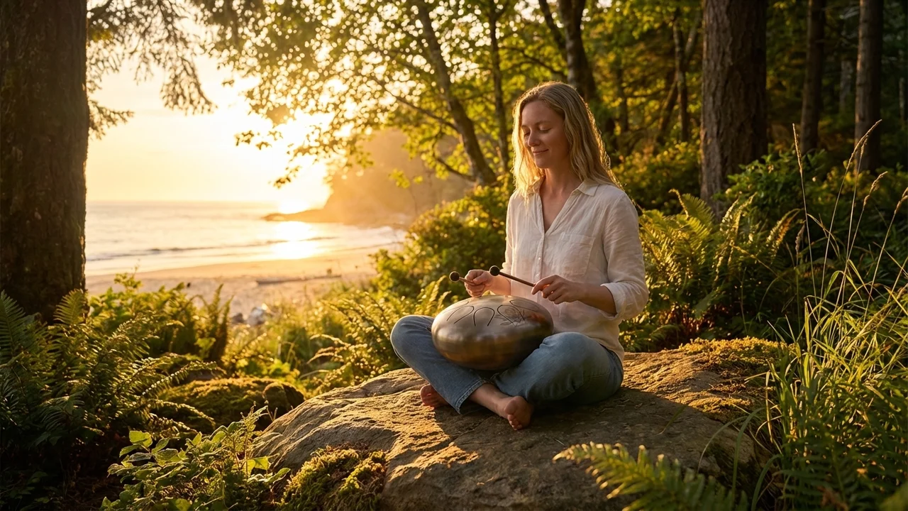 Recycled Steel Tongue Drum — 12-Inch D Minor Zen - 6