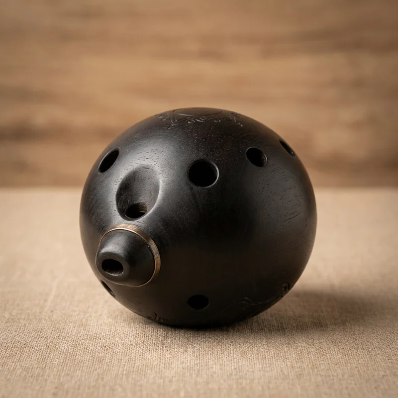 Okaryna dwukomorowa — Bas C heban matowy - 1