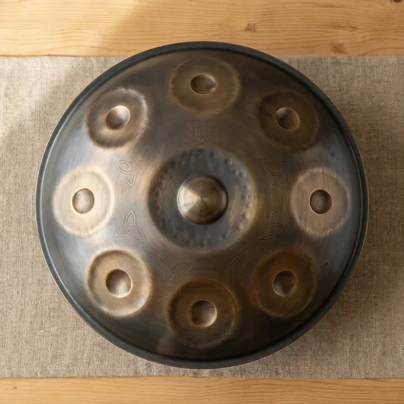 Handpan ze stali Ember — Celtic Minor 10-nutowy edycja artystyczna - 2