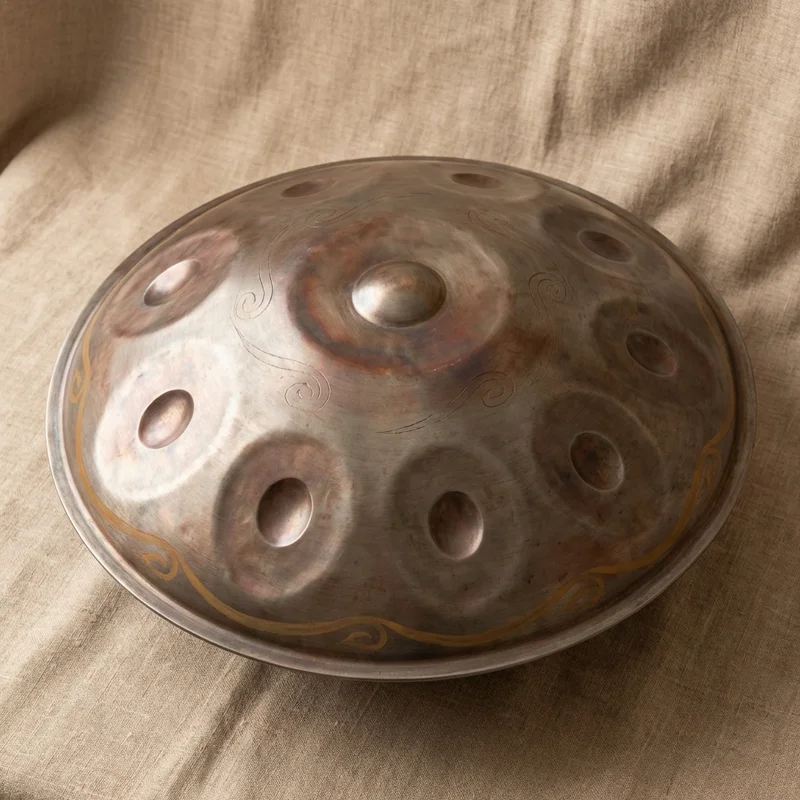 Handpan z surowej stali — Hijaz 9-nutowy edycja Desert - 1