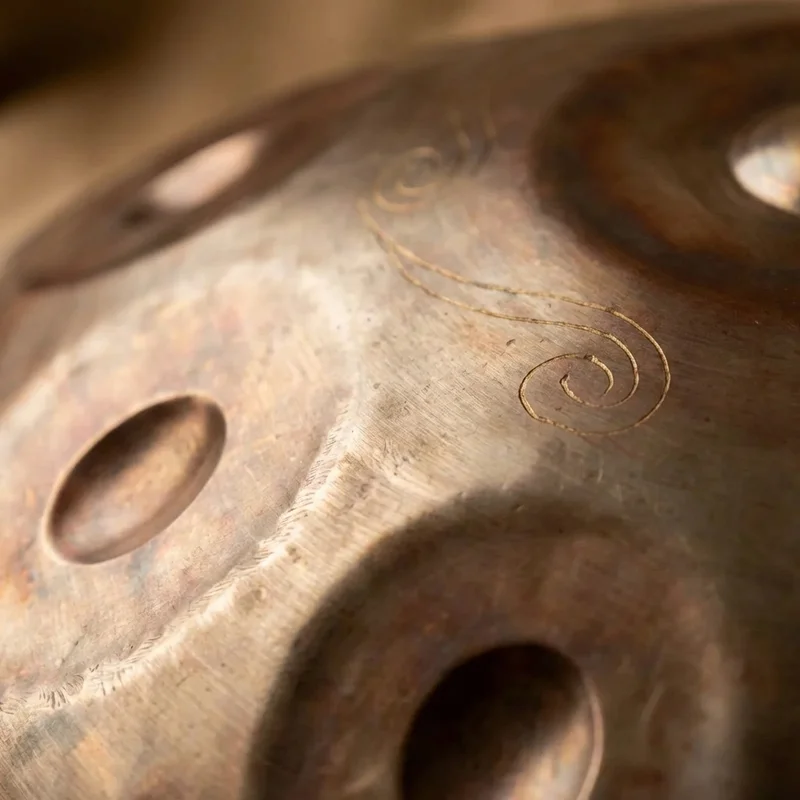 Raw Steel Handpan — Hijaz 9-Note Desert Edition - 3