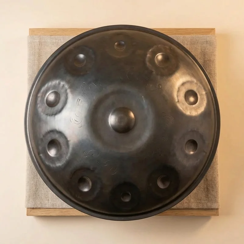 Nitrided Steel Handpan — D Kurd 9-Note Concert Grade - 2