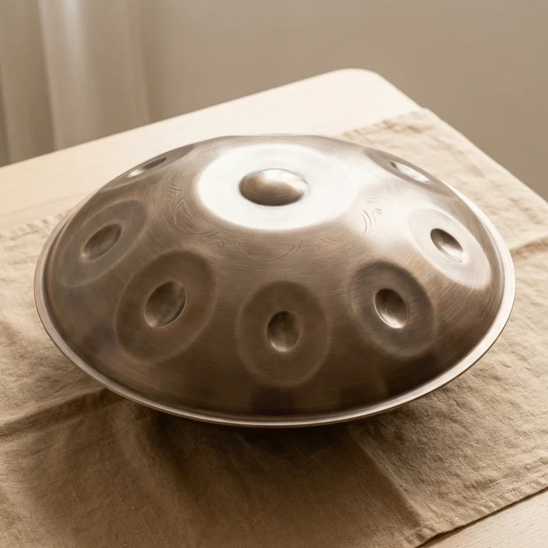Handpan ze stali nierdzewnej — Mystic Voyage 9-nutowy Signature - 1