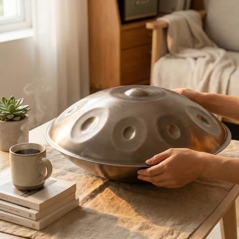 Handpan ze stali nierdzewnej — Mystic Voyage 9-nutowy Signature - 4