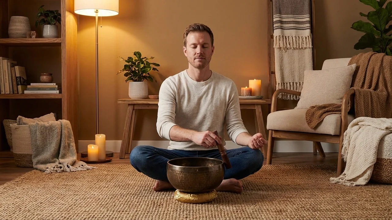 Full Moon Hammered Bronze Singing Bowl — F Note Therapeutic Grade - 5