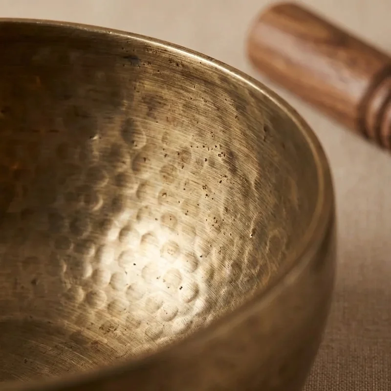 Recycled Brass Singing Bowl — 7-Inch Hand-Hammered Meditation - 3