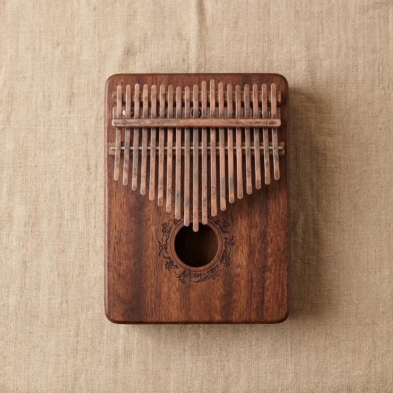 Recycled Copper Tine Kalimba — 17 Key Warm Resonance - 2