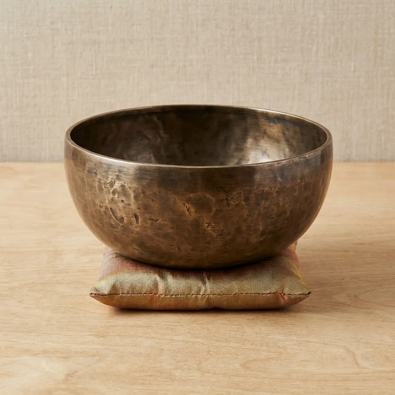 Tybetańska Misa Dźwiękowa z Antycznym Wykończeniem — 8-Calowa Głęboki Harmonik - 1