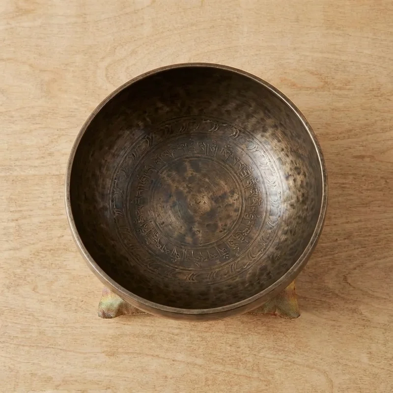 Tybetańska Misa Dźwiękowa z Antycznym Wykończeniem — 8-Calowa Głęboki Harmonik - 2