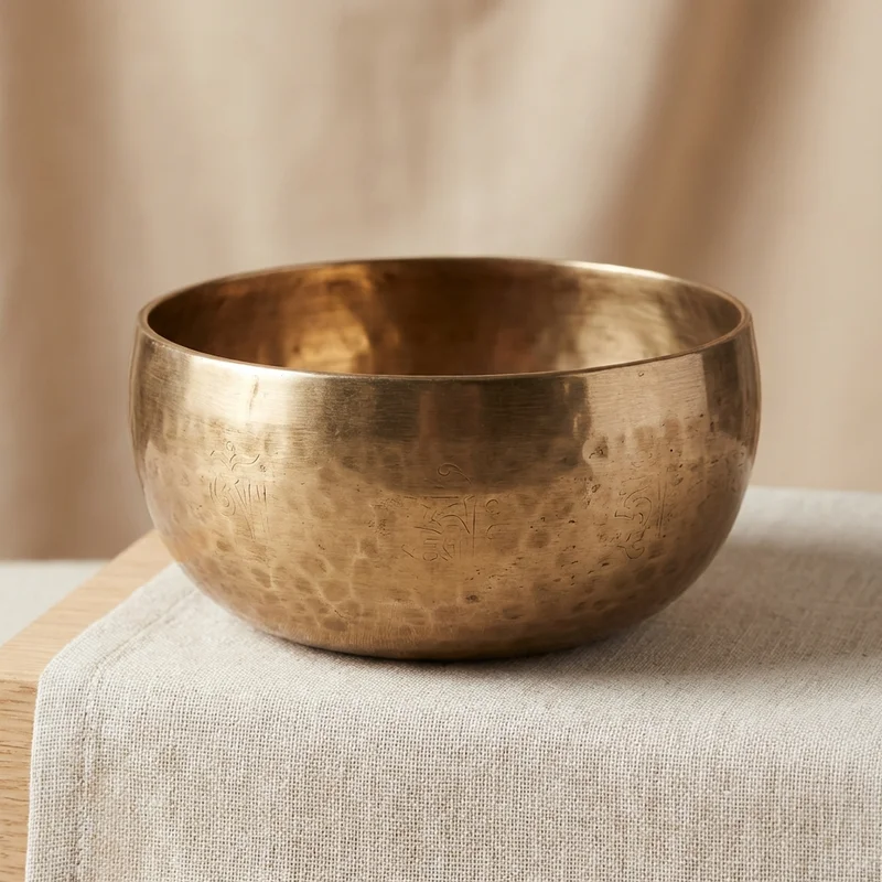 Ekologiczna Misa Dźwiękowa z Mosiądzu — 5-Calowa do Medytacji - 1