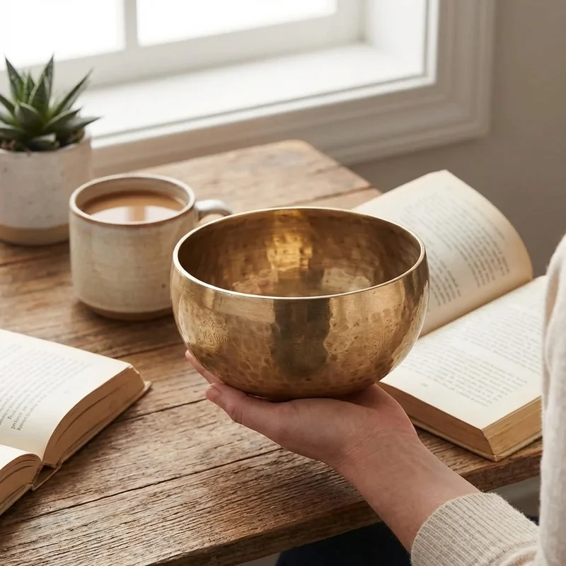 Eco-Brass Singing Bowl — 5-Inch Meditation Starter - 4