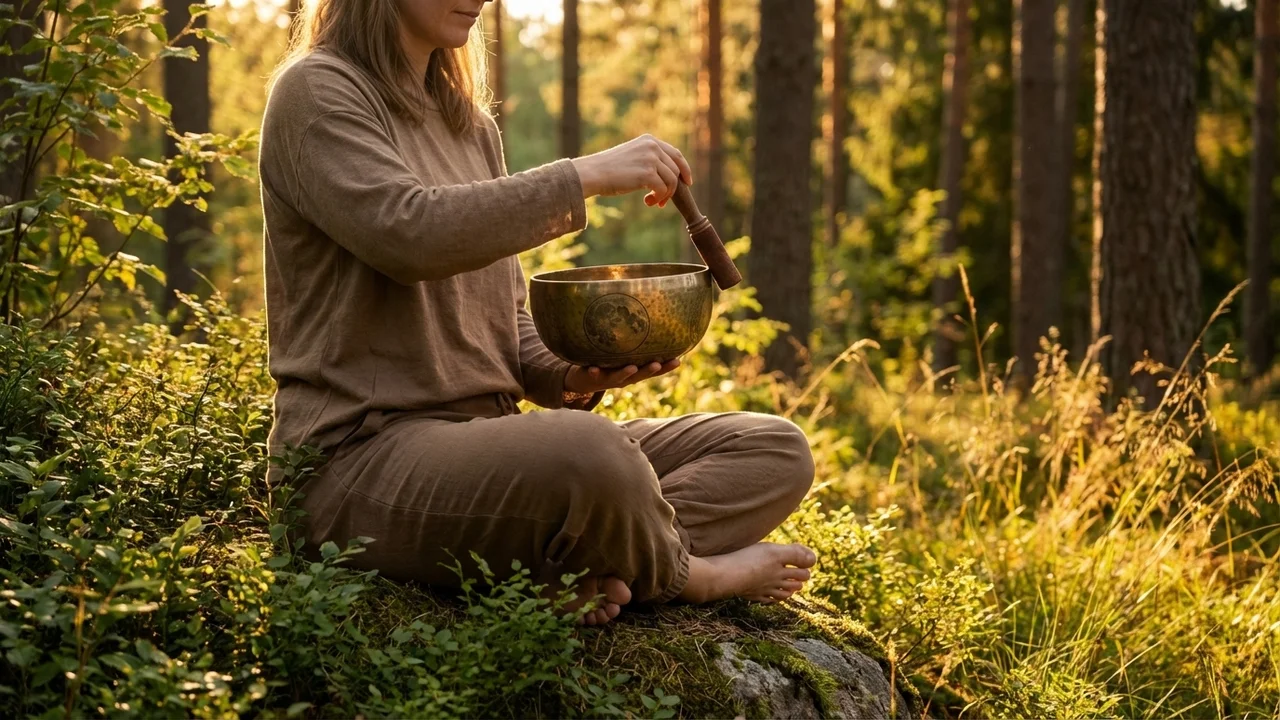 Ręcznie Grawerowana Misa Dźwiękowa Pełnia Księżyca — 7-Calowa Ton Lunarny - 6