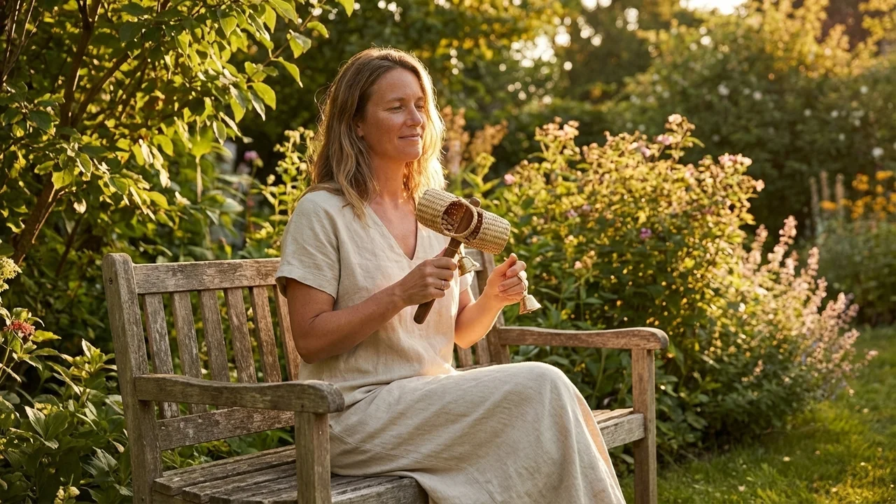 Plecione Caxixi z Palmowych Liści — Podwójny Dzwonek, Brazylijski Rytm - 6