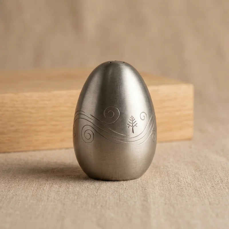 Zestaw Shakerów Jajecznych z Recyclingu Stali — Matowe Wykończenie, 6 Sztuk - 1