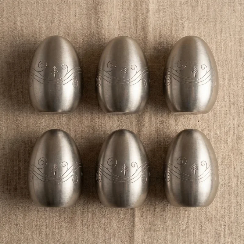 Recycled Steel Egg Shaker Set — Matte Finish Six-Pack - 2