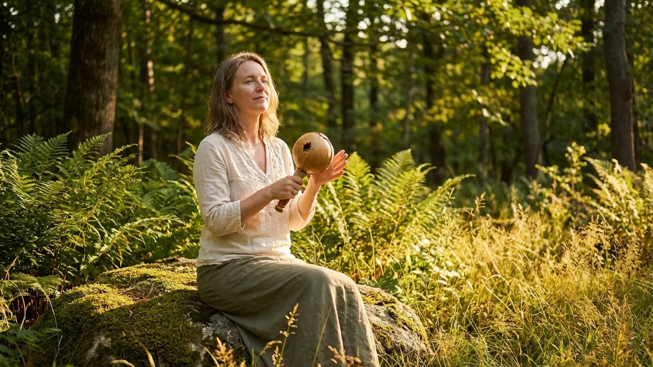 Dried Gourd Shaker — Natural African Seeds Warm Resonance - 6