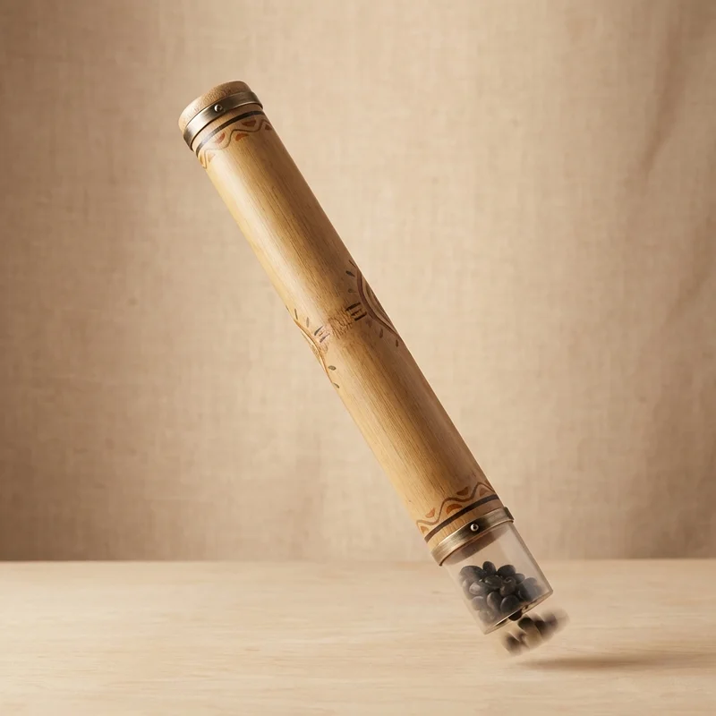 Bambusowa Deszczownica Shaker — Wypełnienie Kamyczkami, Kojący Dźwięk - 1