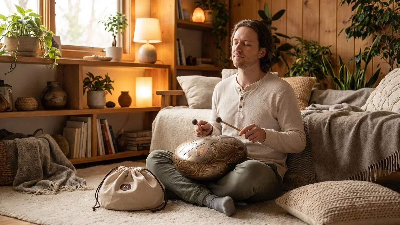 Stalowy Bęben Językowy — Zestaw Odkrywcy 8 Tonów D-dur z Pałkami i Torbą - 5