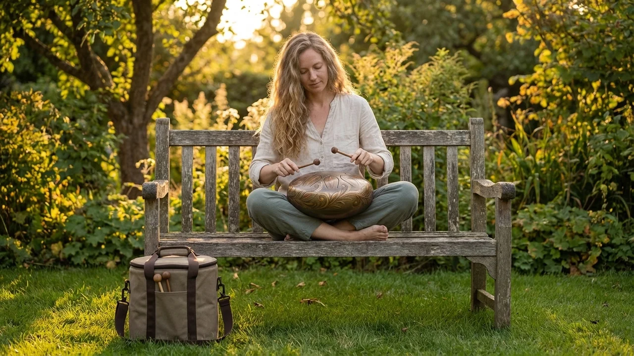 Stalowy Bęben Językowy — Zestaw Odkrywcy 8 Tonów D-dur z Pałkami i Torbą - 6