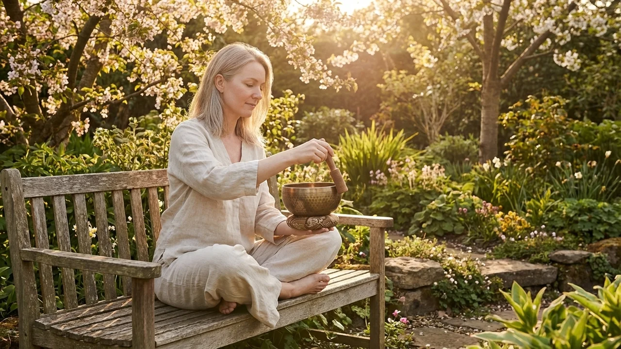 Hand-Hammered Tibetan Bowl Starter Kit — 5-Inch with Mallet & Cushion - 6