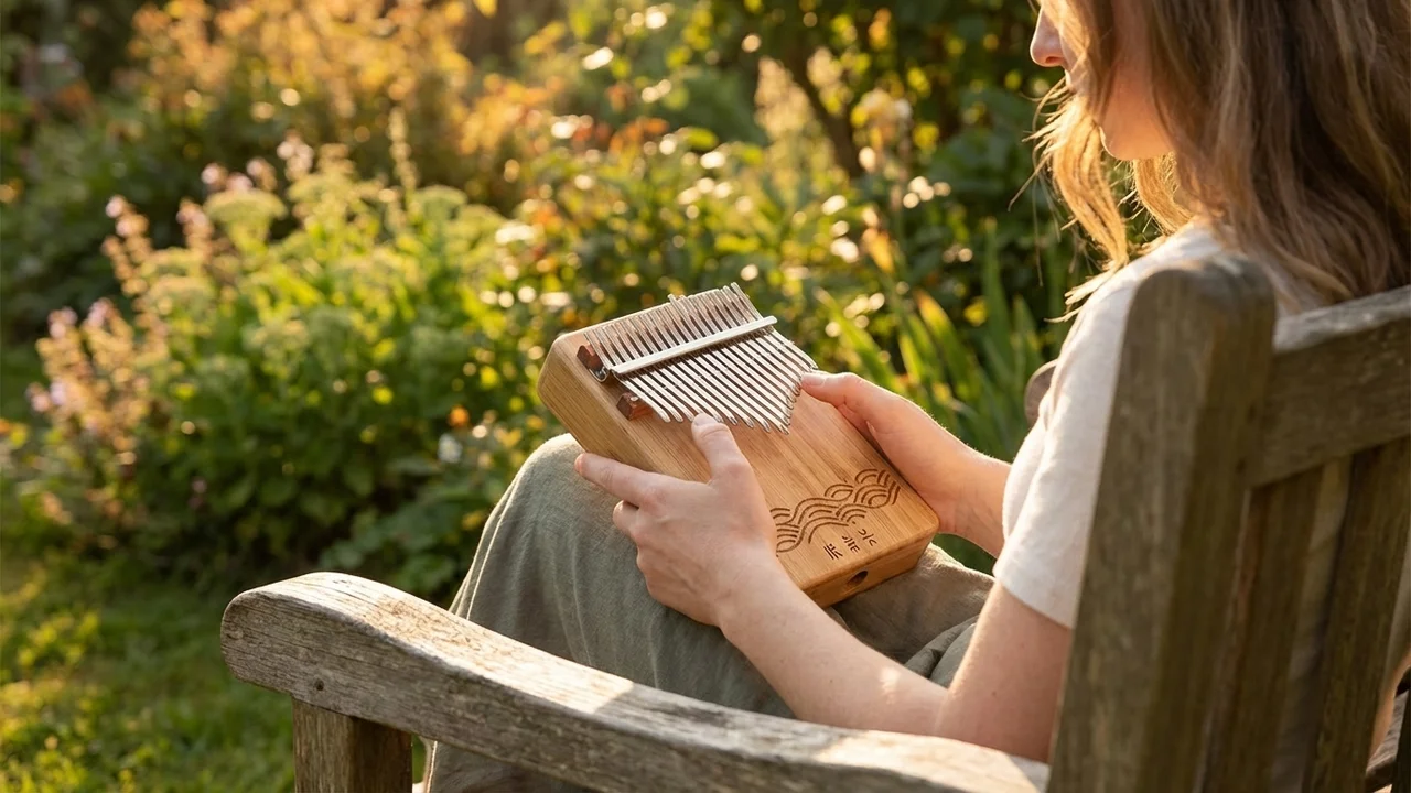 Sustainable Bamboo Kalimba — 17 Key Pentatonic Eco-Crafted - 6