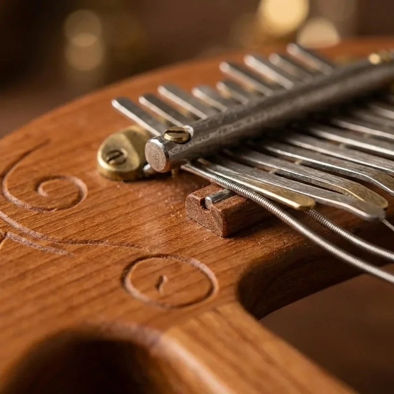 Harfa Kolanowa z Czerwonego Cedru — 8 Strun Diatoniczna Ekologiczna - 3