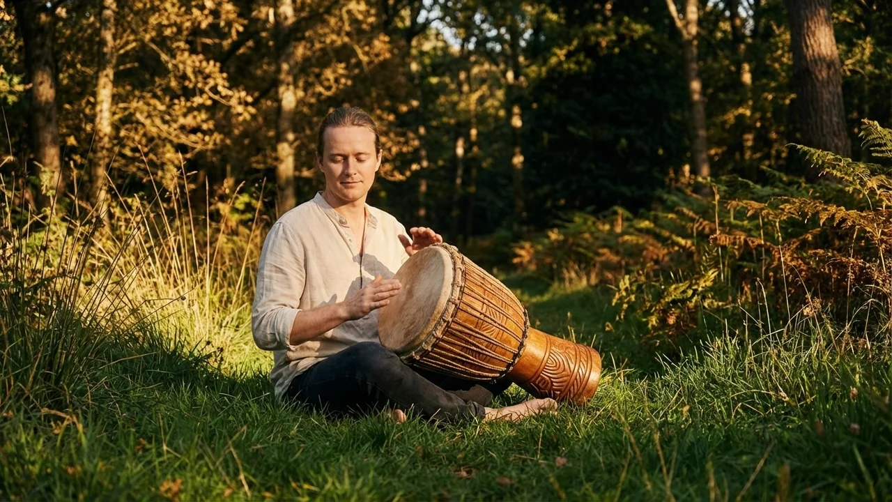 Mango Wood Djembe — 12-Inch Hand-Carved Plantation Grown - 6