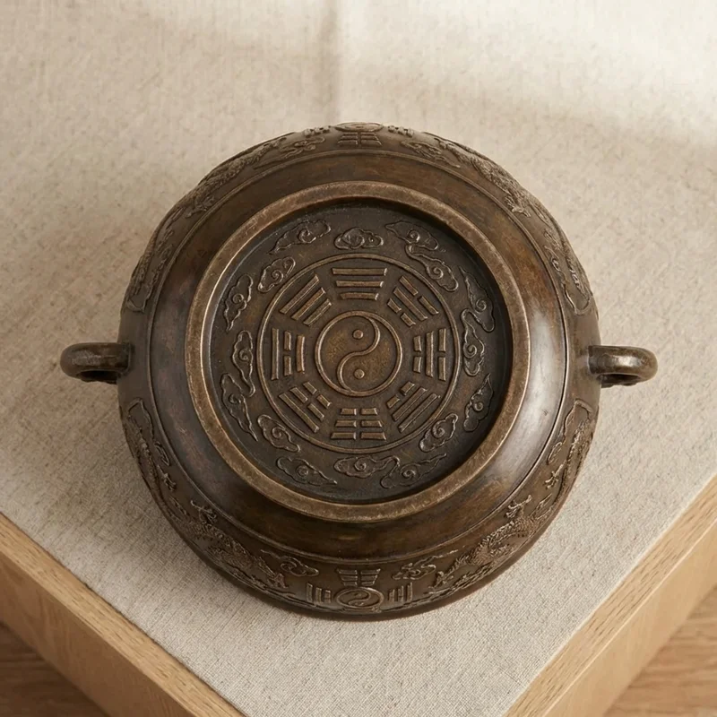 Bronze Taoist Bowl — F Note Wudang Temple Style - 2