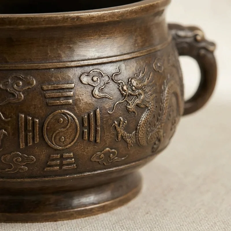 Bronze Taoist Bowl — F Note Wudang Temple Style - 3