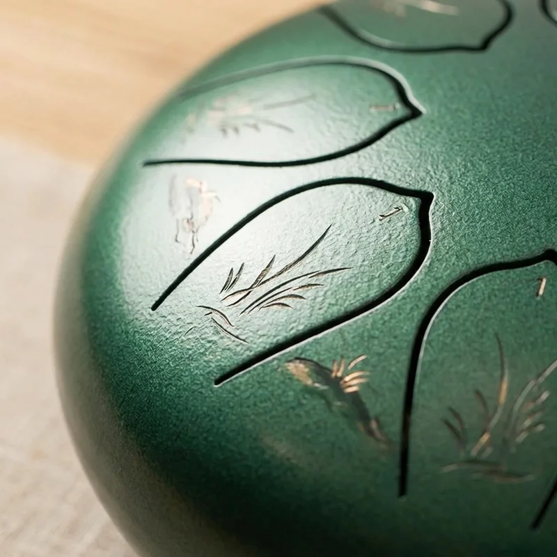 Titanium Alloy Tongue Drum — Akebono Scale 8-Note Forest Green - 3