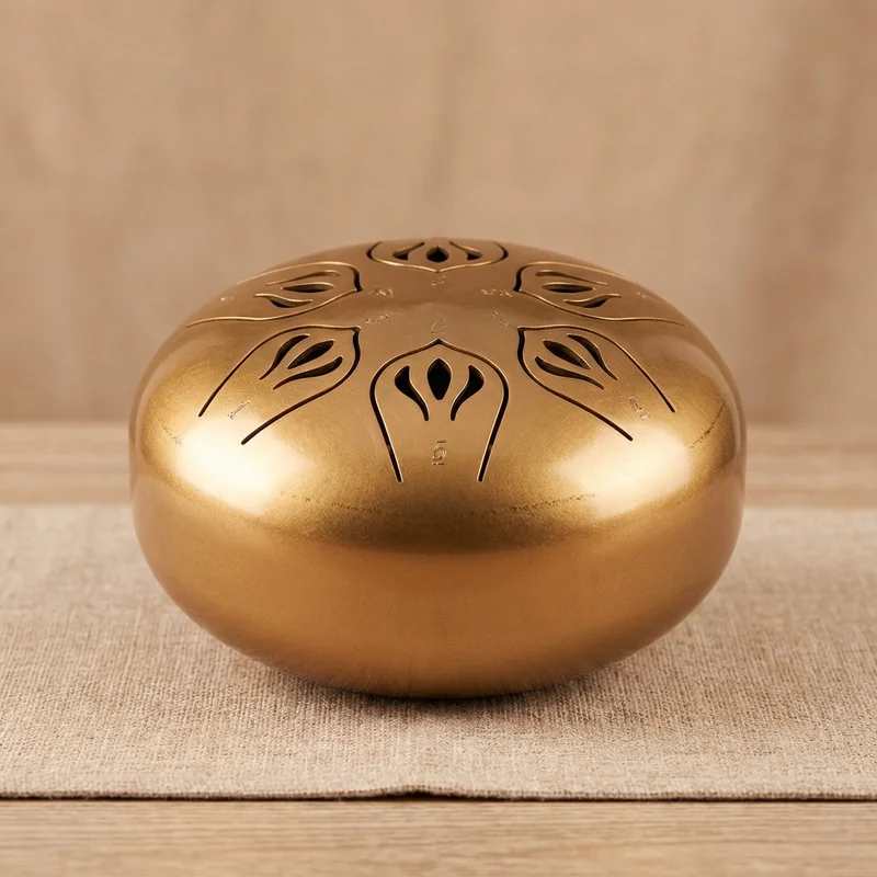 Mini Stalowy Bęben Językowy — C Pentatonika 6 Tonów Złoty Wschód Słońca - 1