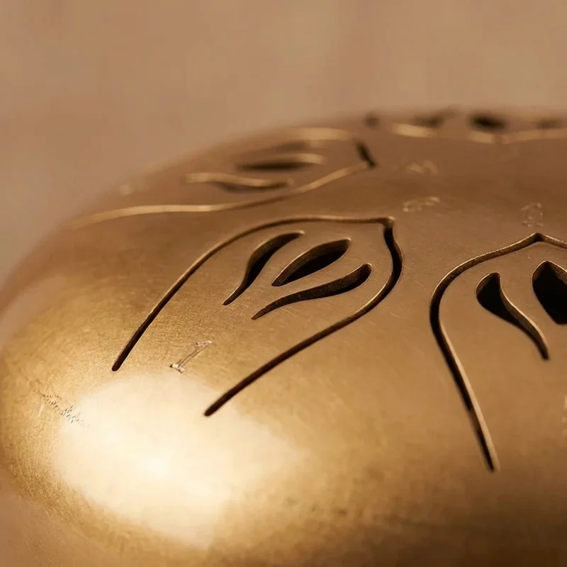 Mini Stalowy Bęben Językowy — C Pentatonika 6 Tonów Złoty Wschód Słońca - 3