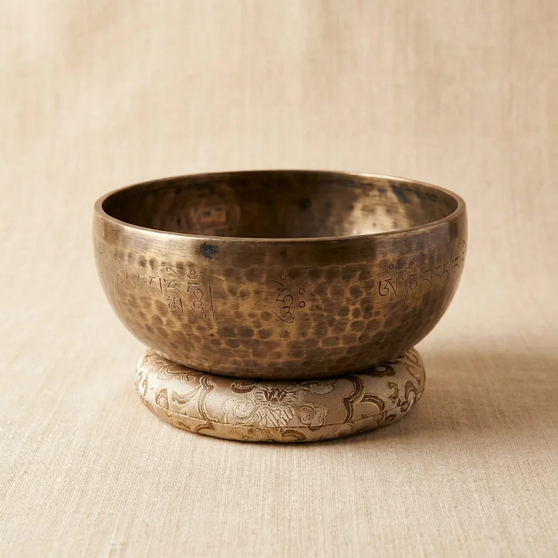 Tybetańska Misa Dźwiękowa z Siedmiu Metali — 9-Calowa Klasa Terapeutyczna - 1