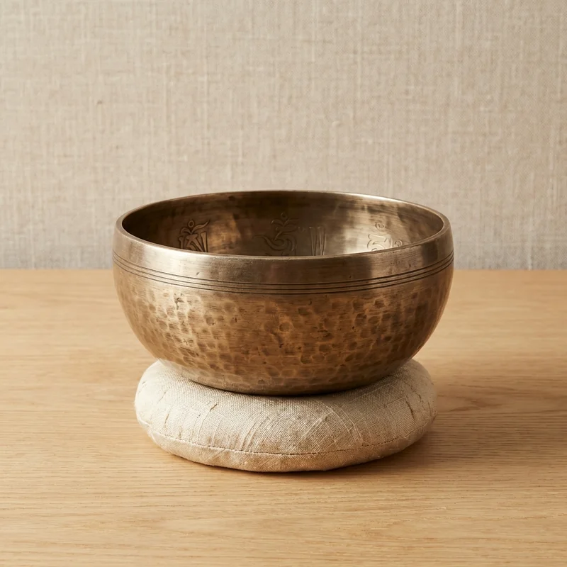 Ręcznie Kuta Misa Tybetańska — Nuta D Czakra Sakralna - 1